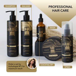 “Professional hair care” (shampoo, balsam, mask, cocktail, protection spray)