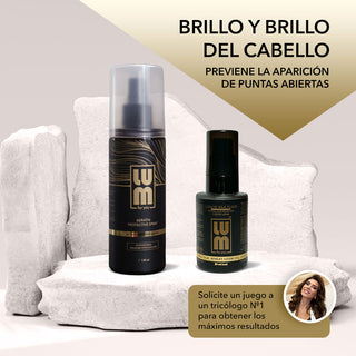 Brillo y Luminosidad para el Cabello (Spray de Protección Térmica + Fluido)